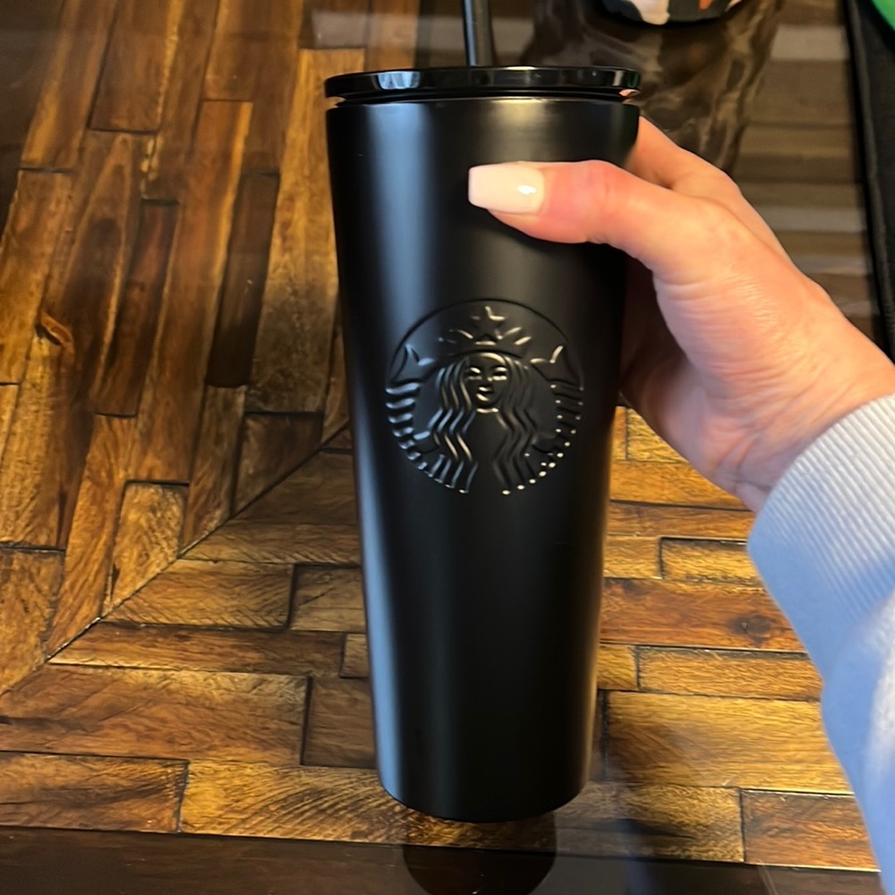 Starbucks 24 oz matte black coffee tumbler